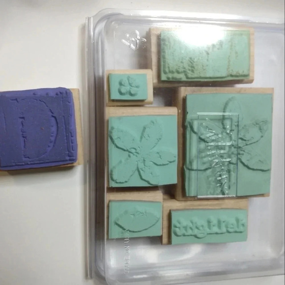 Stampin' Up Rubber Stamps Bundle-Distressed Flowers, delight, Dream-Retired Set - Picture 5 of 8